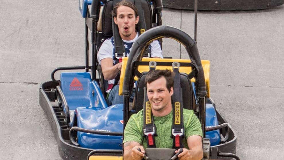 Our 3 story tall track will get your heart racing with twists, turns, and drops. It’s a track made for thrill seekers.