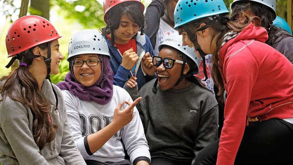 Zipline with a group at Legacy Mountain