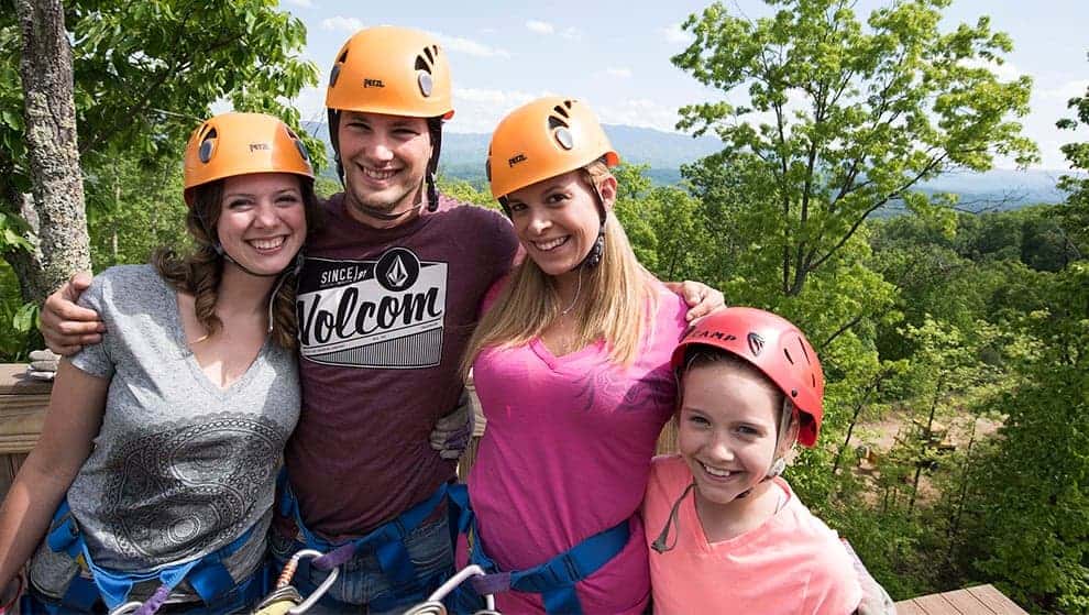 See the Smokies in a whole new way on our zipline course